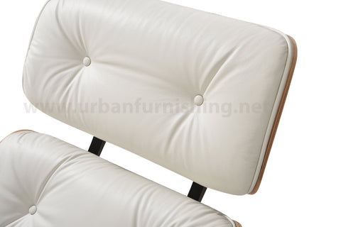 Ivory Palisander Eames Mid-century Style Replica Reproduction Lounge and Ottoman headrest view